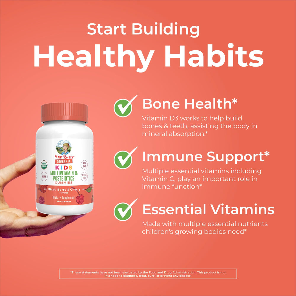 MARYRUTH'S Kids organic label showcases USDA Organic and non GMO status for trusted nutrition