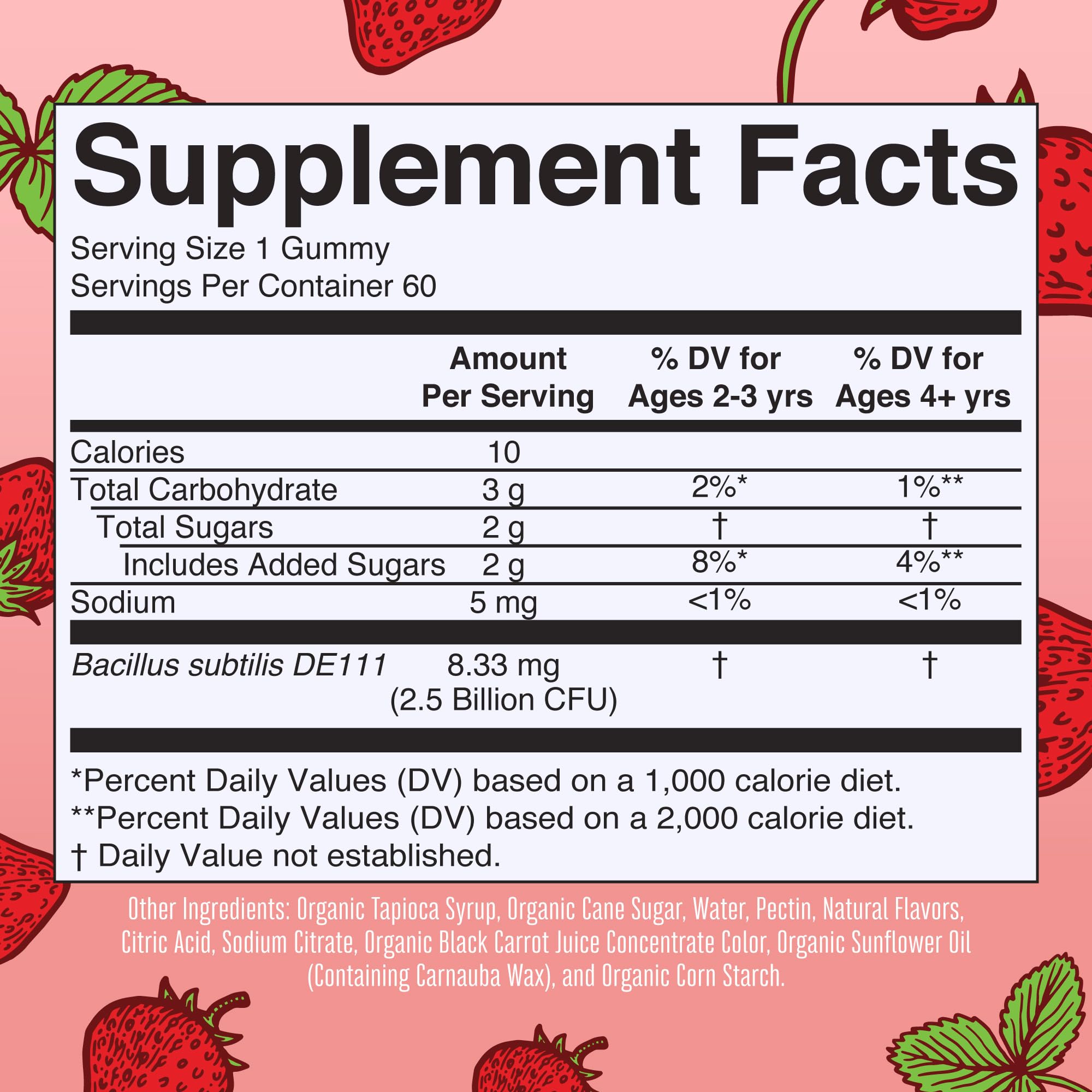 MaryRuth's Kids Probiotics strawberry gummies designed for easy daily intake.