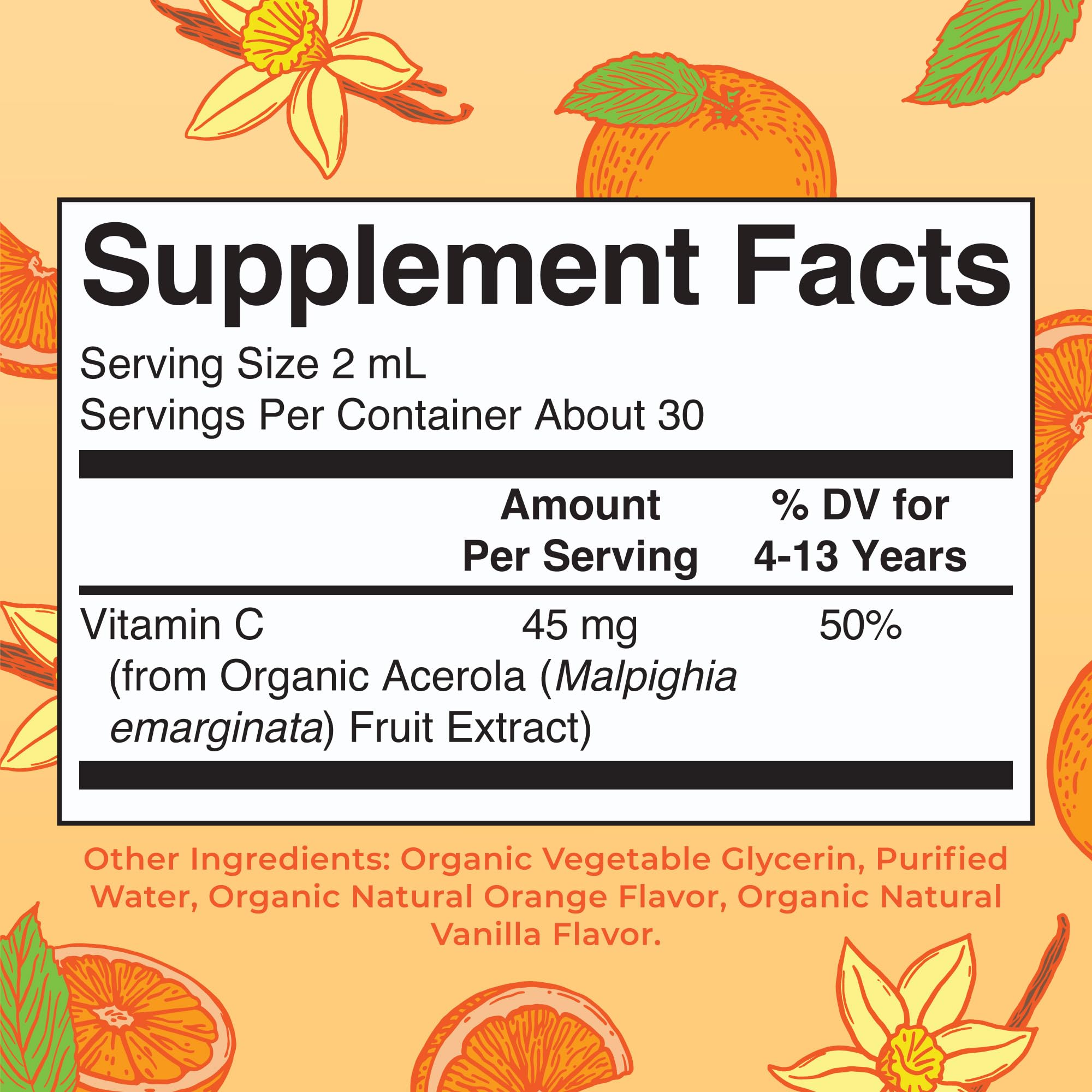 MARYRUTH'S drops dosing spoon shows 60 drops per serving for easy administration.
