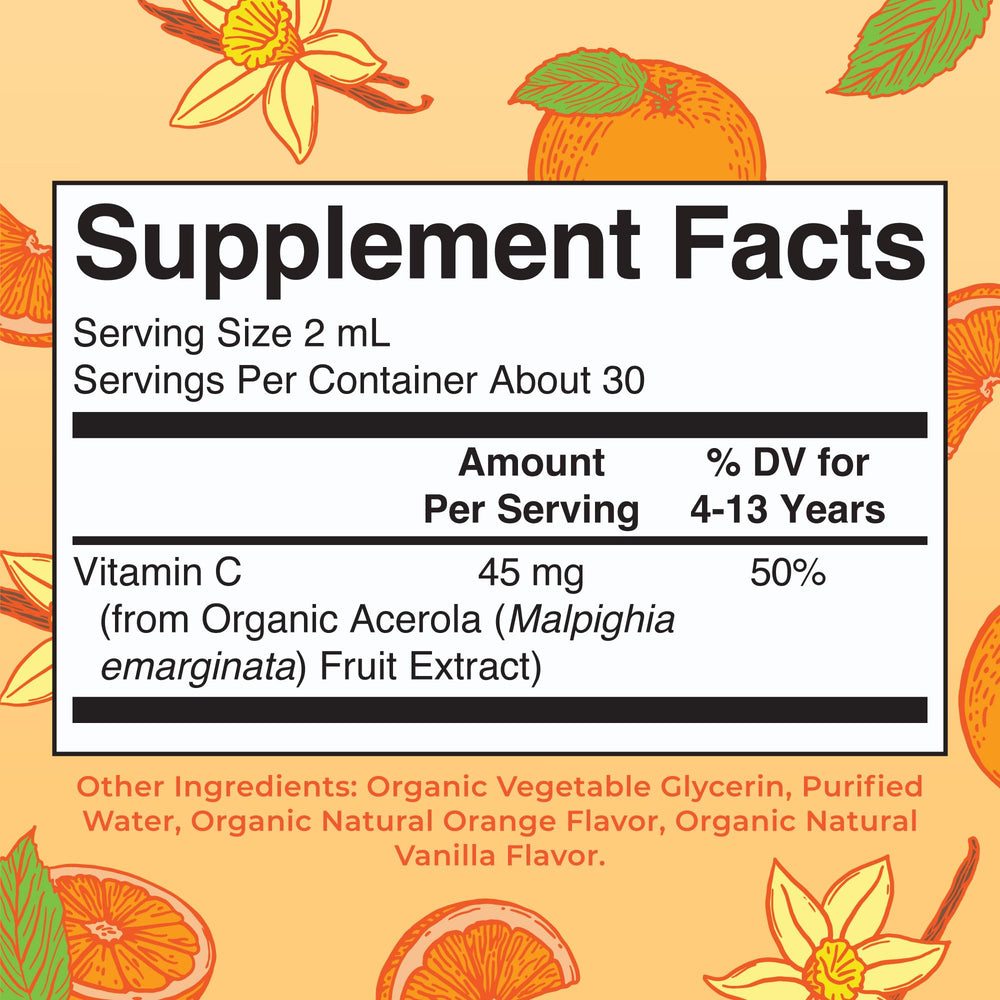 MARYRUTH'S drops dosing spoon shows 60 drops per serving for easy administration.