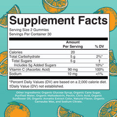 Close-up of orange gummies highlighting easy-to-chew texture for kids.