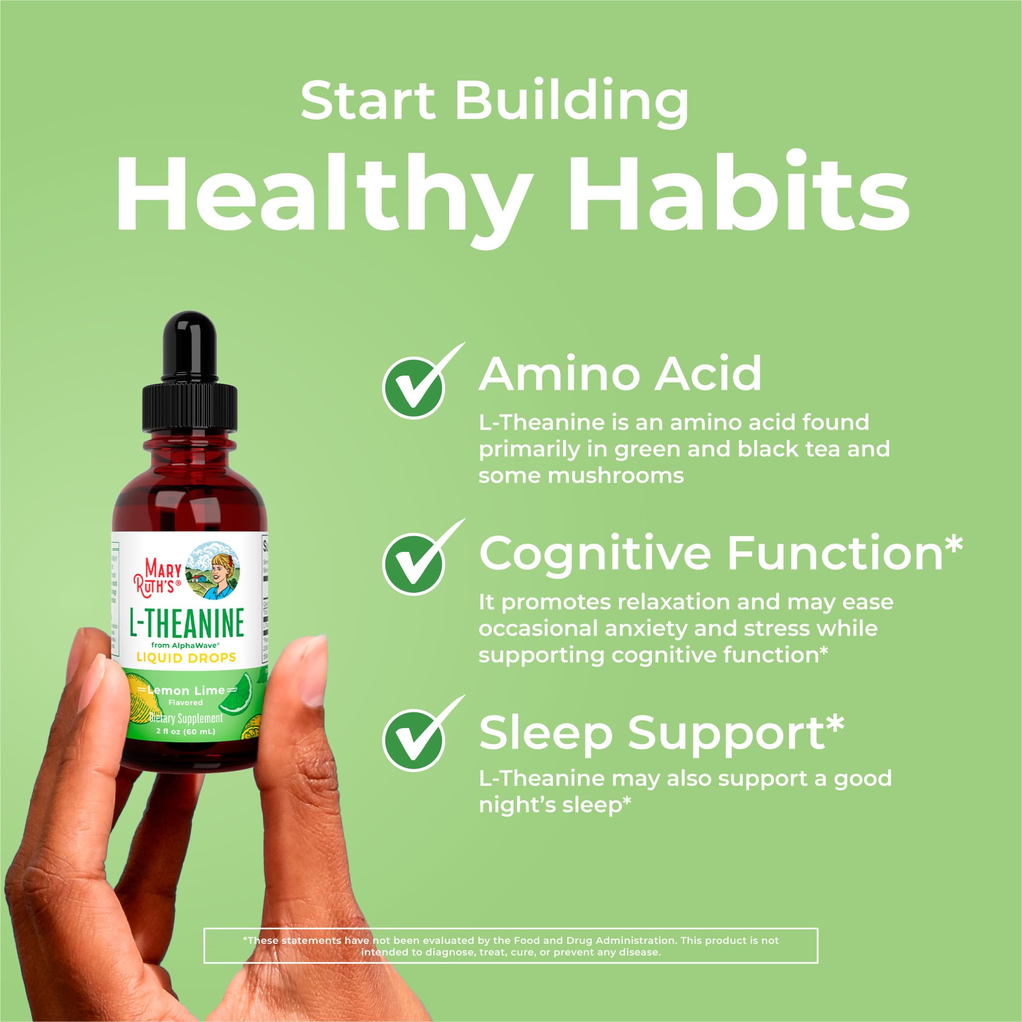 L-Theanine drops blended into a smoothie for a simple daily routine.