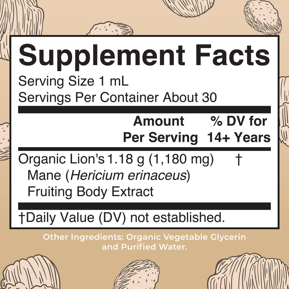 MaryRuth's Lions Mane dropper delivers precise daily dosing