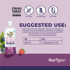 MaryRuth's mineral blend ingredients including calcium, magnesium and zinc for daily vitality.