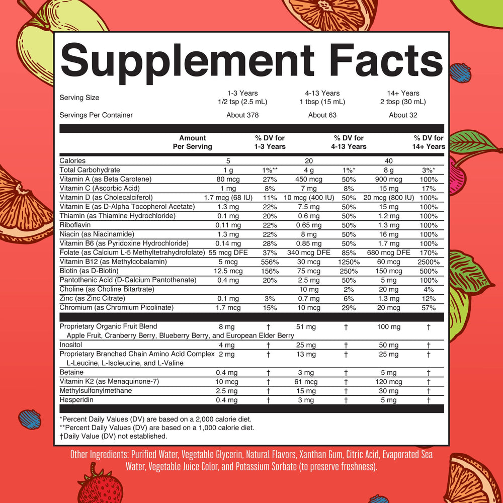MaryRuth's Strawberry flavor liquid multivitamin convenient for on-the-go