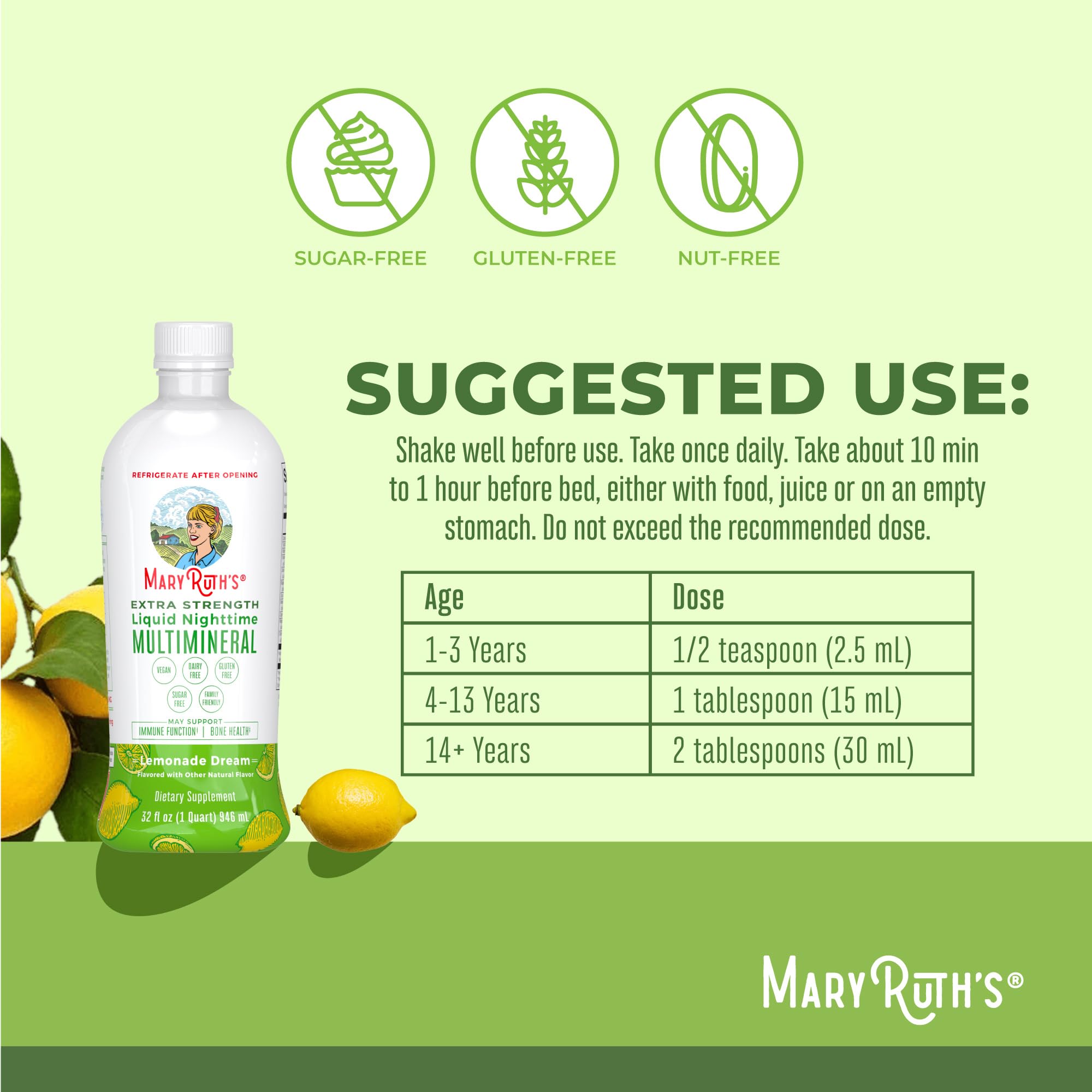 MaryRuth's liquid multimineral dosing spoon for precise servings.