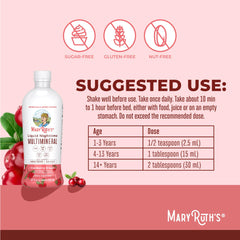 MaryRuth's Coconut flavor Nighttime Multimineral served with a glass supports nightly mineral intake