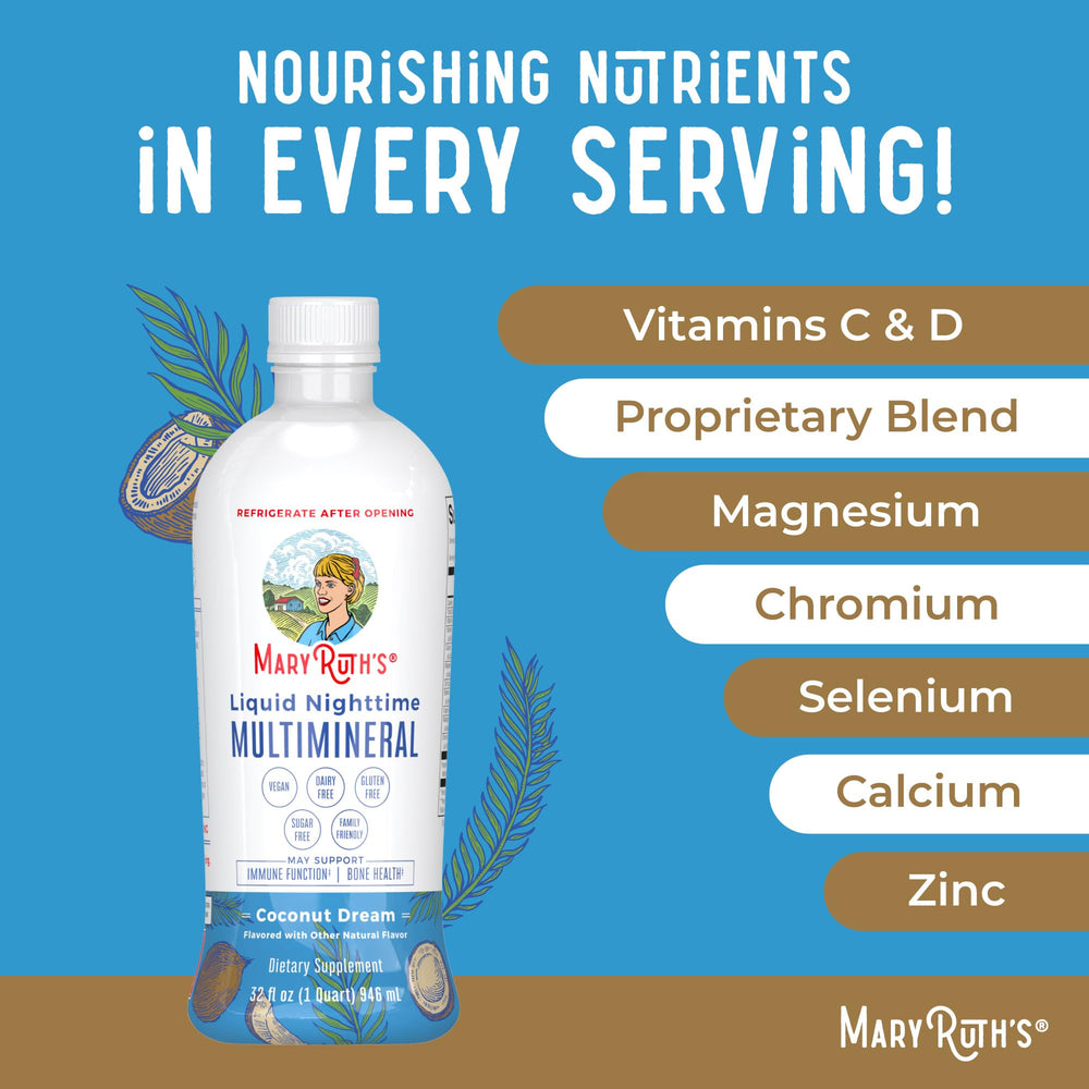MaryRuth's ingredient label highlights a non-GMO vegan formulation.