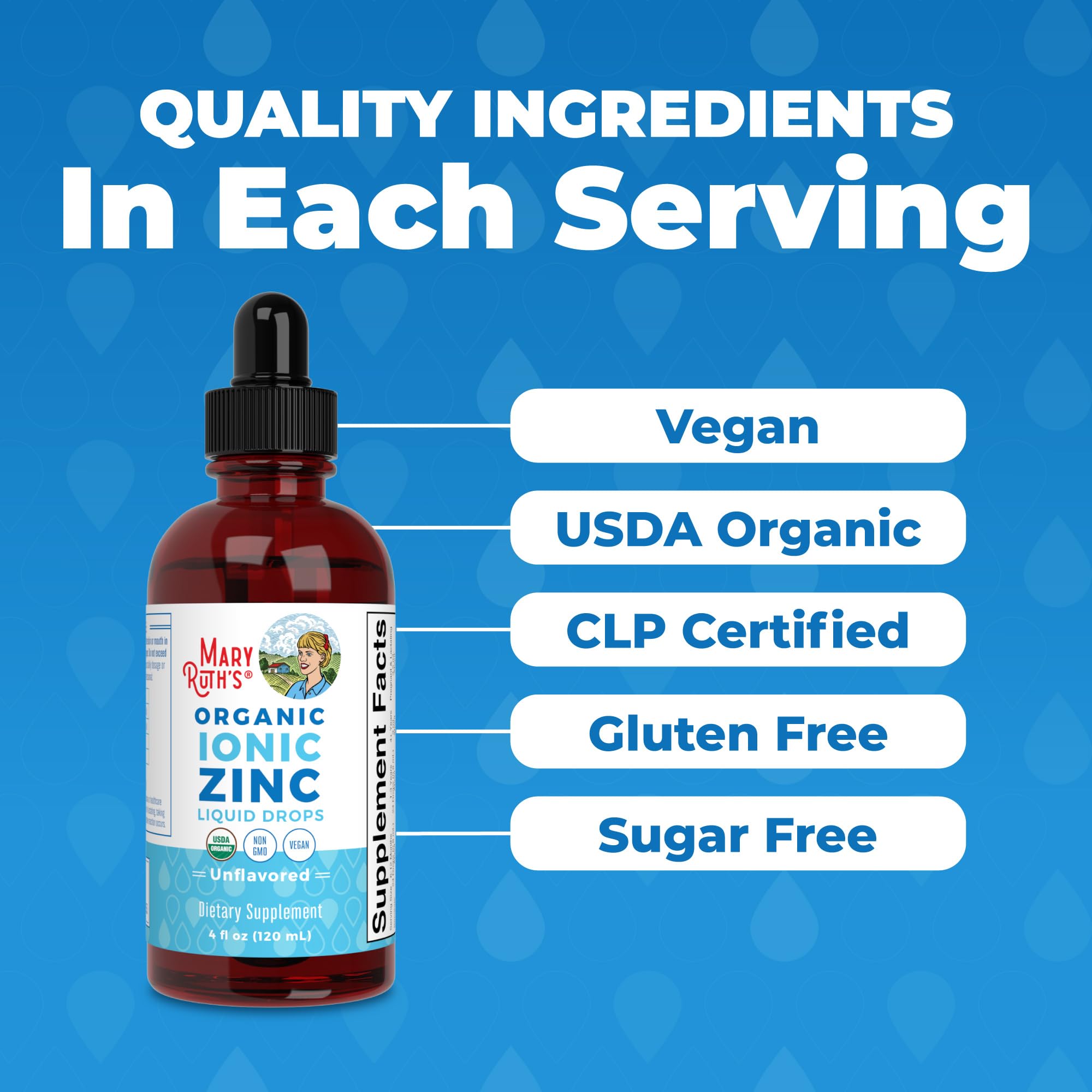 Ingredient panel notes non-GMO, gluten-free, dairy-free, and sugar-free features.
