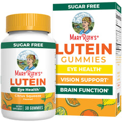 MaryRuth's Lutein Gummies bottle pour for easy daily eye health support.