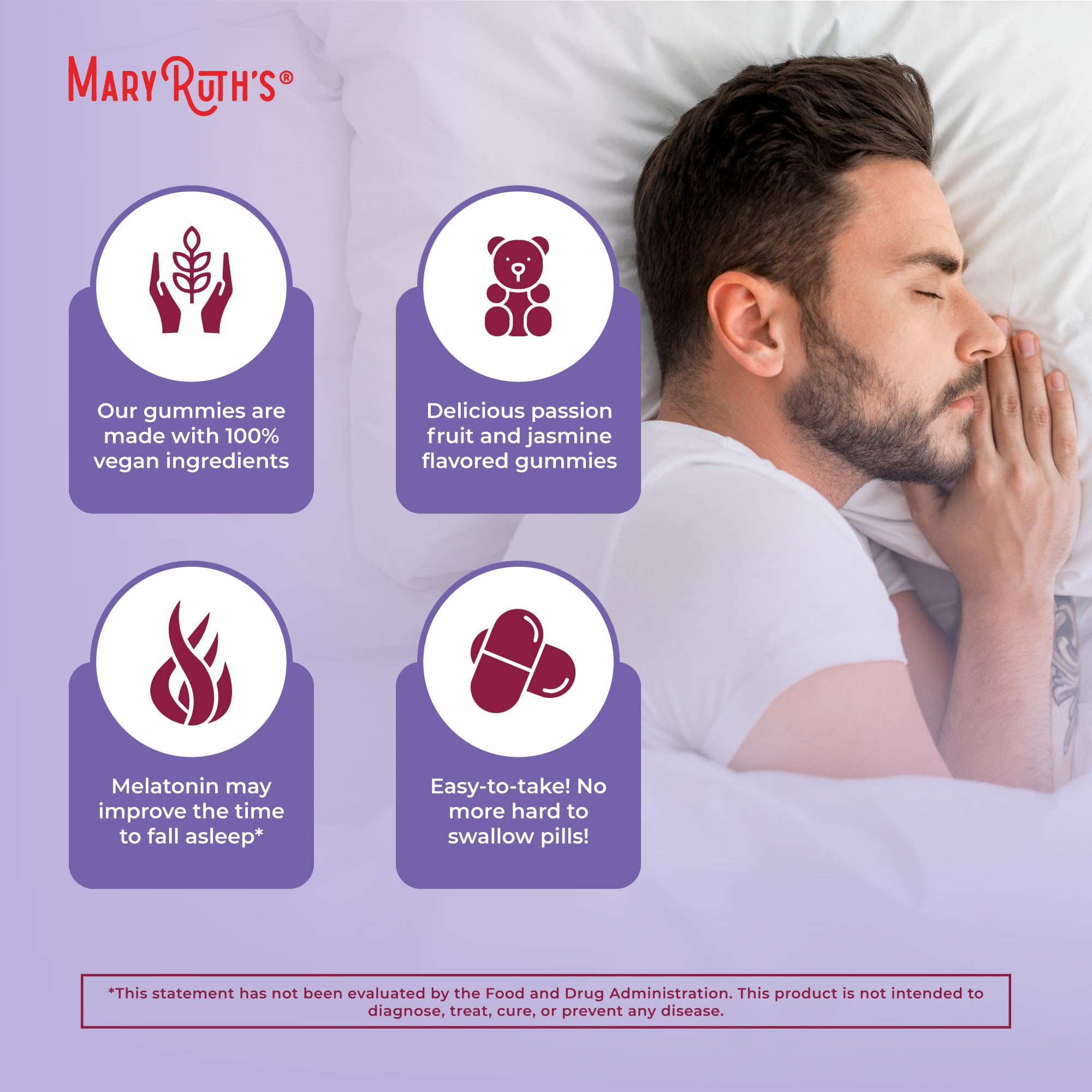 MARYRUTH'S melatonin sleep gummies gift-set image ready for nights in
