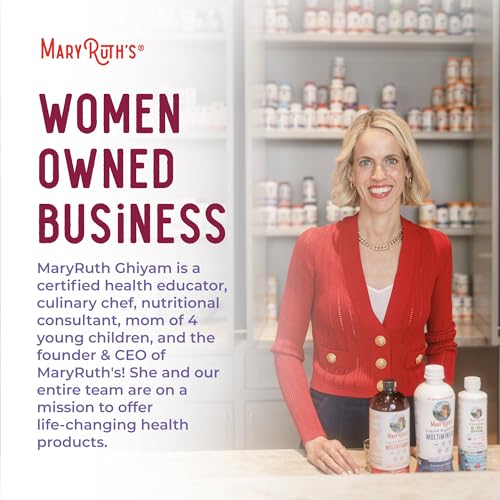 MARYRUTH'S melatonin sleep gummies scoop beside bottle for nightly use