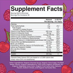 Close-up of MaryRuth's gummies showing berry flavors for daily wellness.