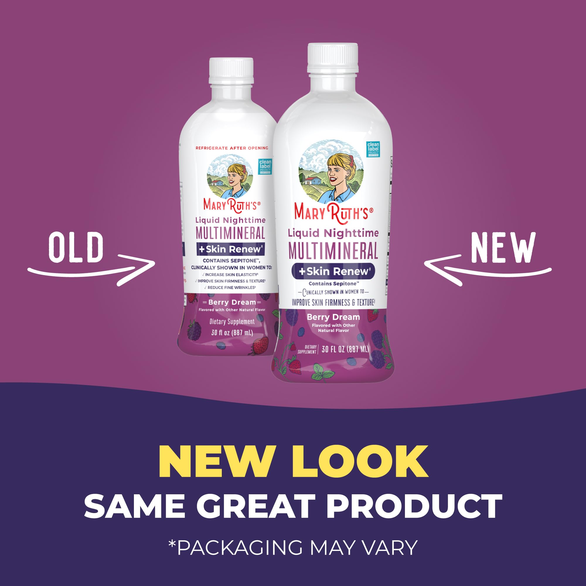 MaryRuth's modern bottle design with clean labeling and easy dosing.