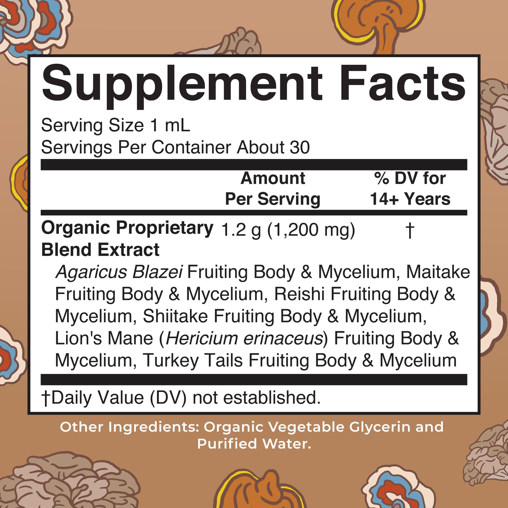 MARYRUTH'S Mushroom Complex drops ready to place directly in the mouth for quick use