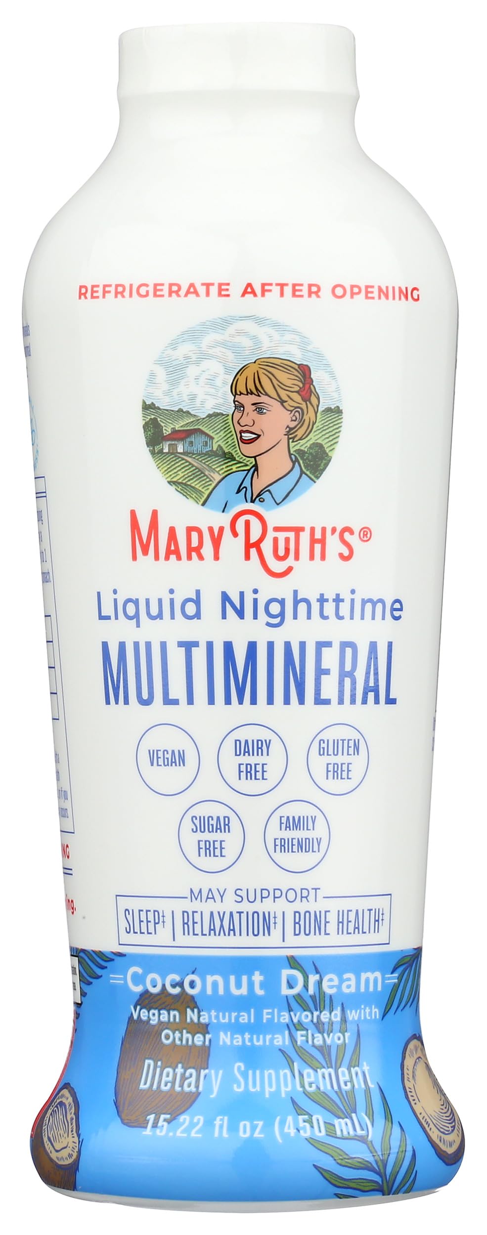 MaryRuth's Nighttime Multimineral dosing spoon enables precise adult and kid measurements.