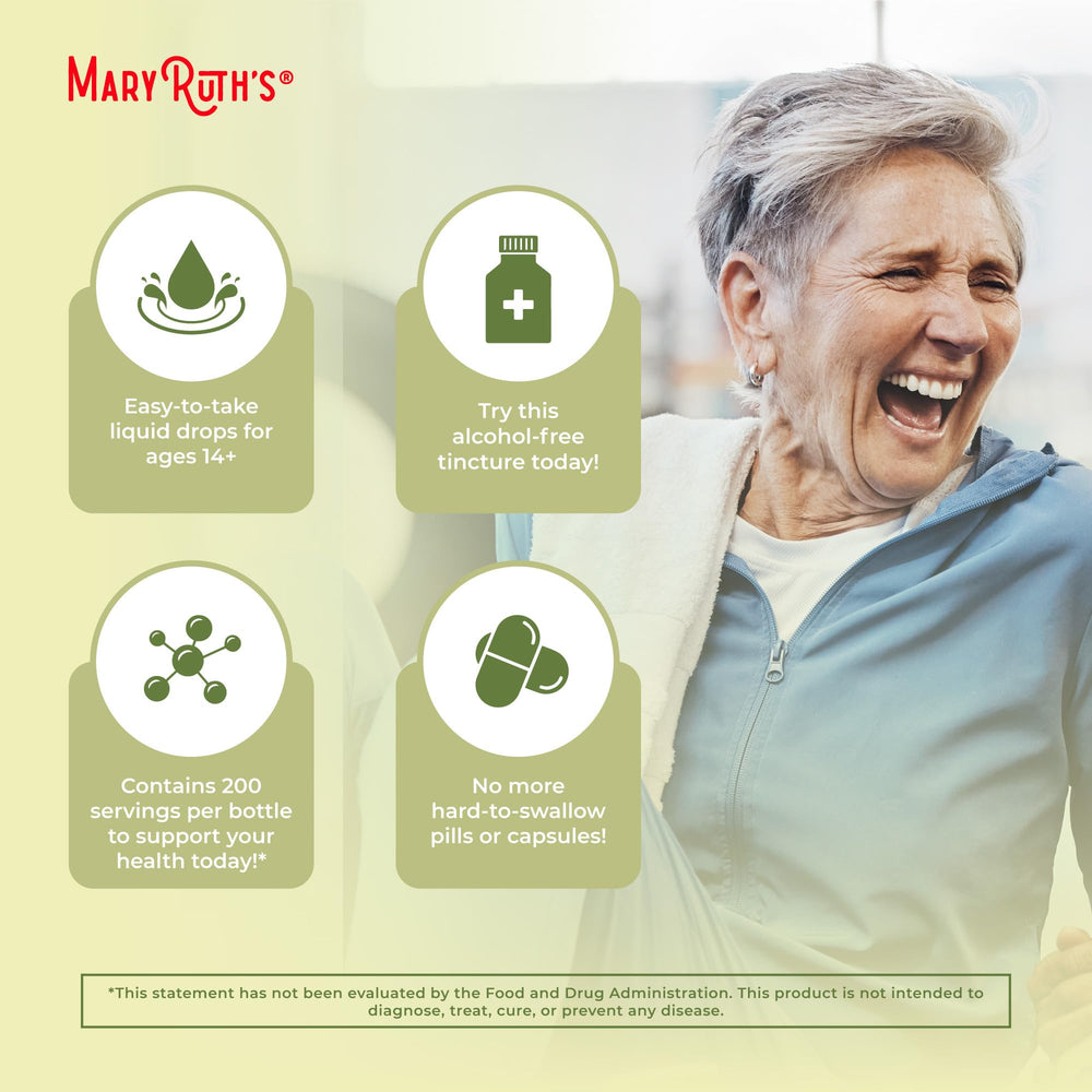 MaryRuth's Oregano Oil Drops six month supply packaging on display
