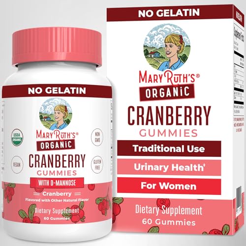 MaryRuth's Organic Cranberry Gummies serving on table supporting a wellness routine
