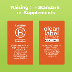 Clean label of MaryRuth's Dandelion Root Ingredients on the packaging.