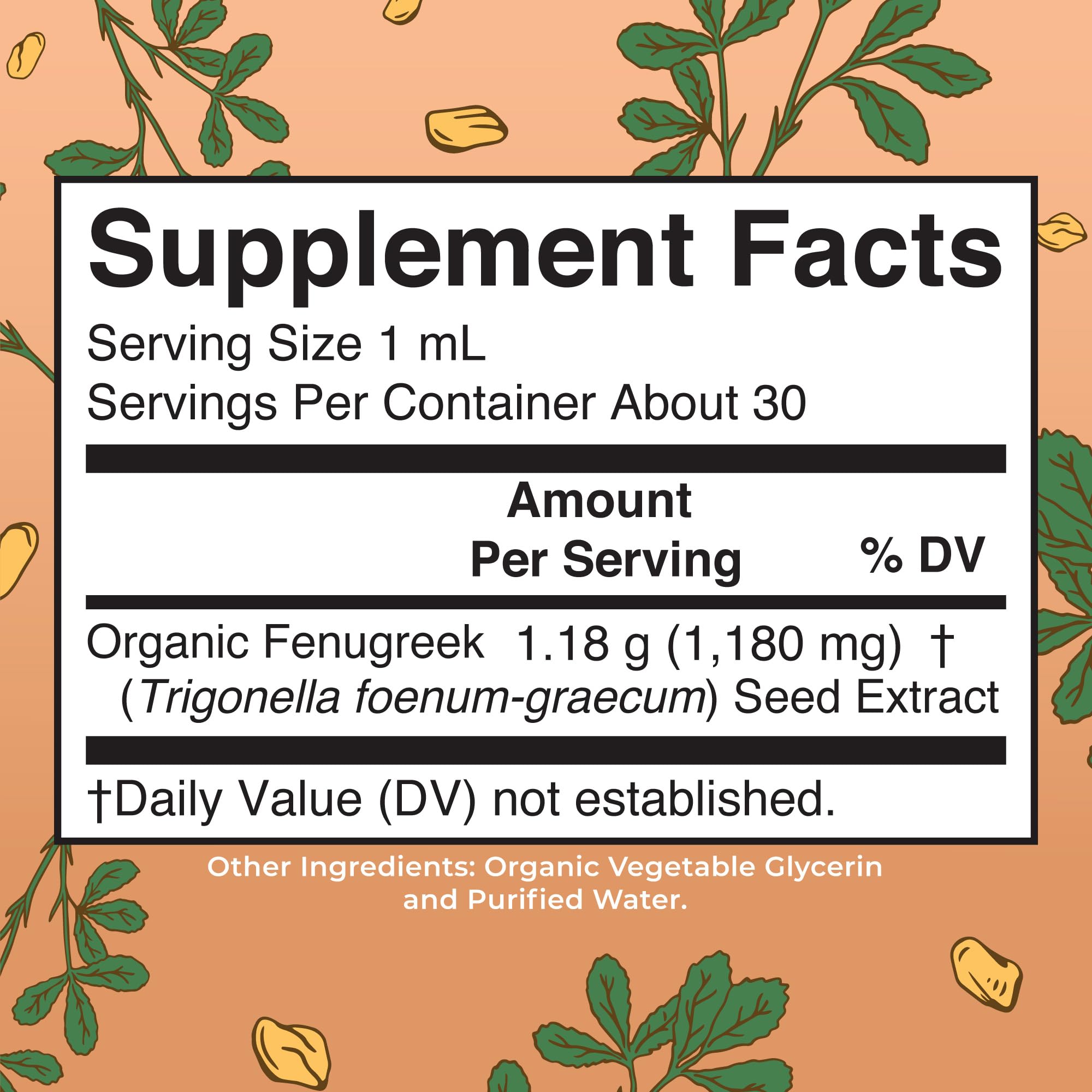 MaryRuth's Organic Fenugreek Seed Liquid Extract dropper dispense for precise dosing.