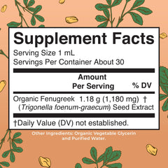 MaryRuth's Organic Fenugreek Seed Liquid Extract dropper dispense for precise dosing.
