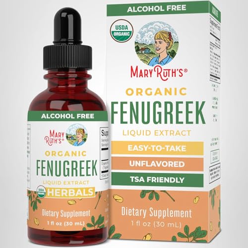 MaryRuth's Non-GMO Fenugreek extract bottle emphasizing purity.