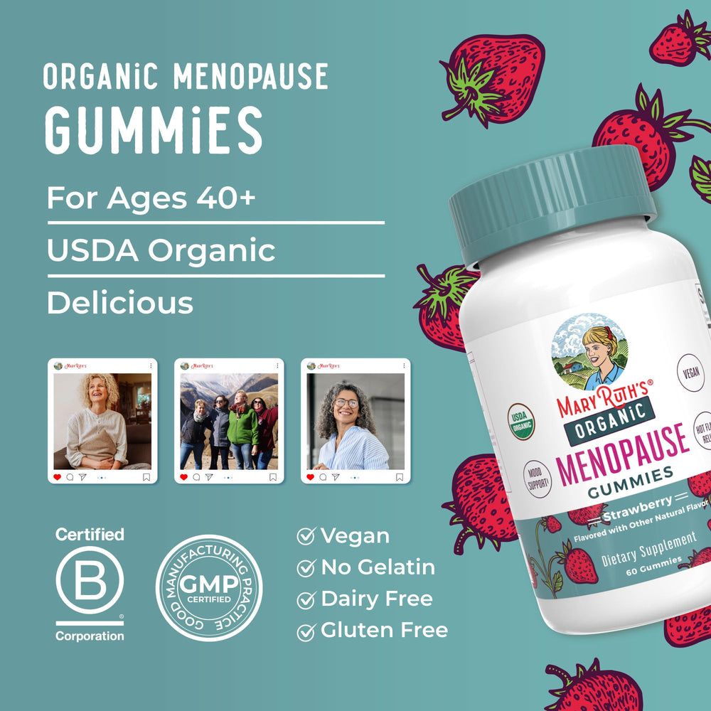 Close-up of chewy texture for MaryRuth's menopause gummies
