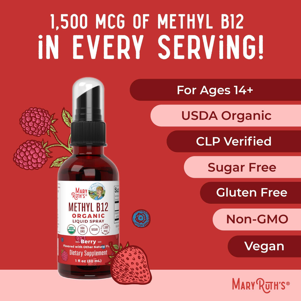 MaryRuth's two-sprays dosage illustration suggests simple daily routine.