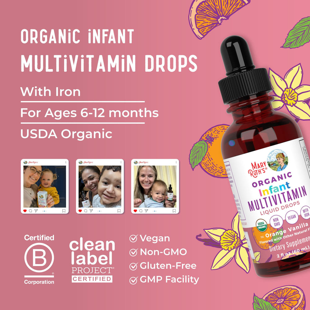 MaryRuth's organic non-GMO vegan label on the product