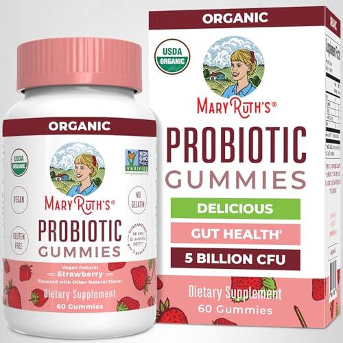 MARYRUTH'S probiotic gummies with organic cane sugar