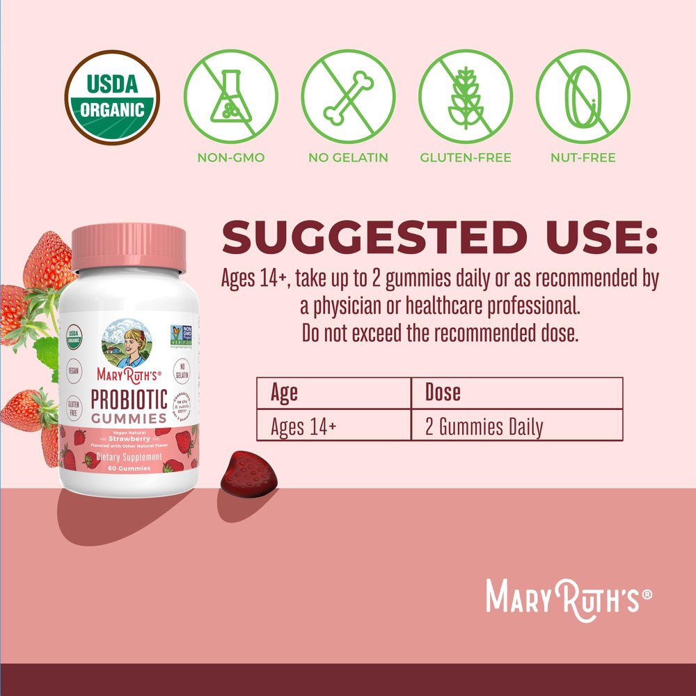 MARYRUTH'S gummies with vegan pectin base for clean tasting chew
