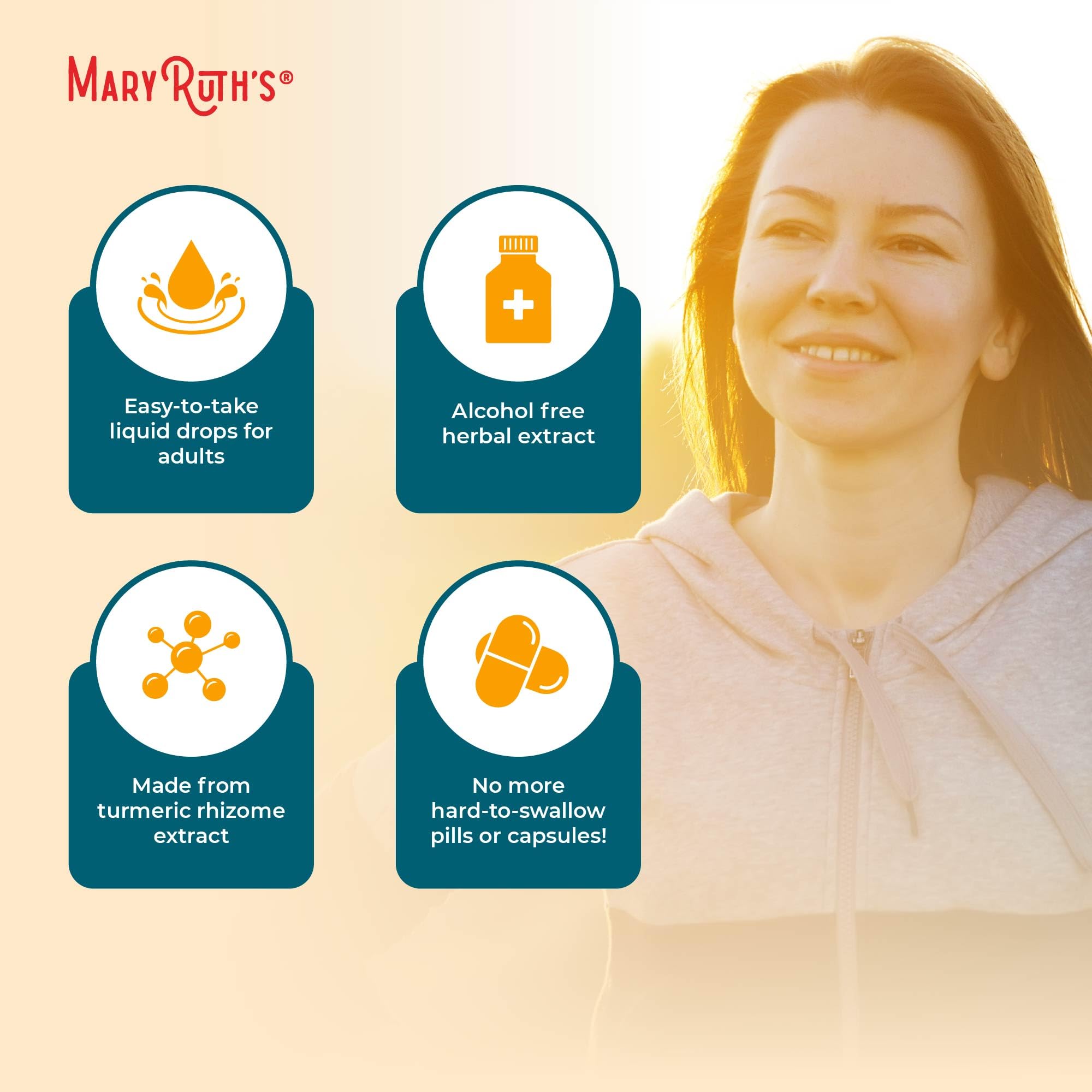 MARYRUTH'S drops mixed into water demonstrate versatile beverage use.
