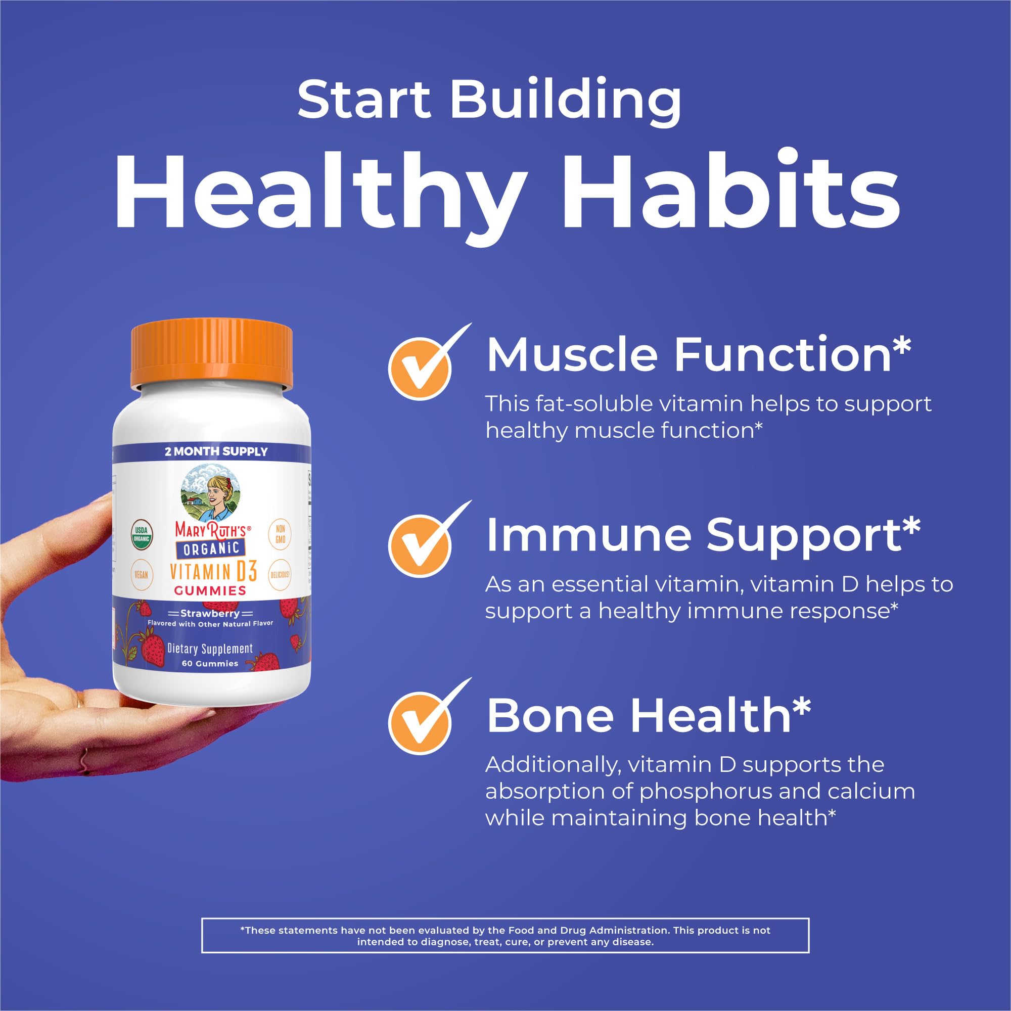 MaryRuth's Vitamin D3 Gummies daily dose ready to take