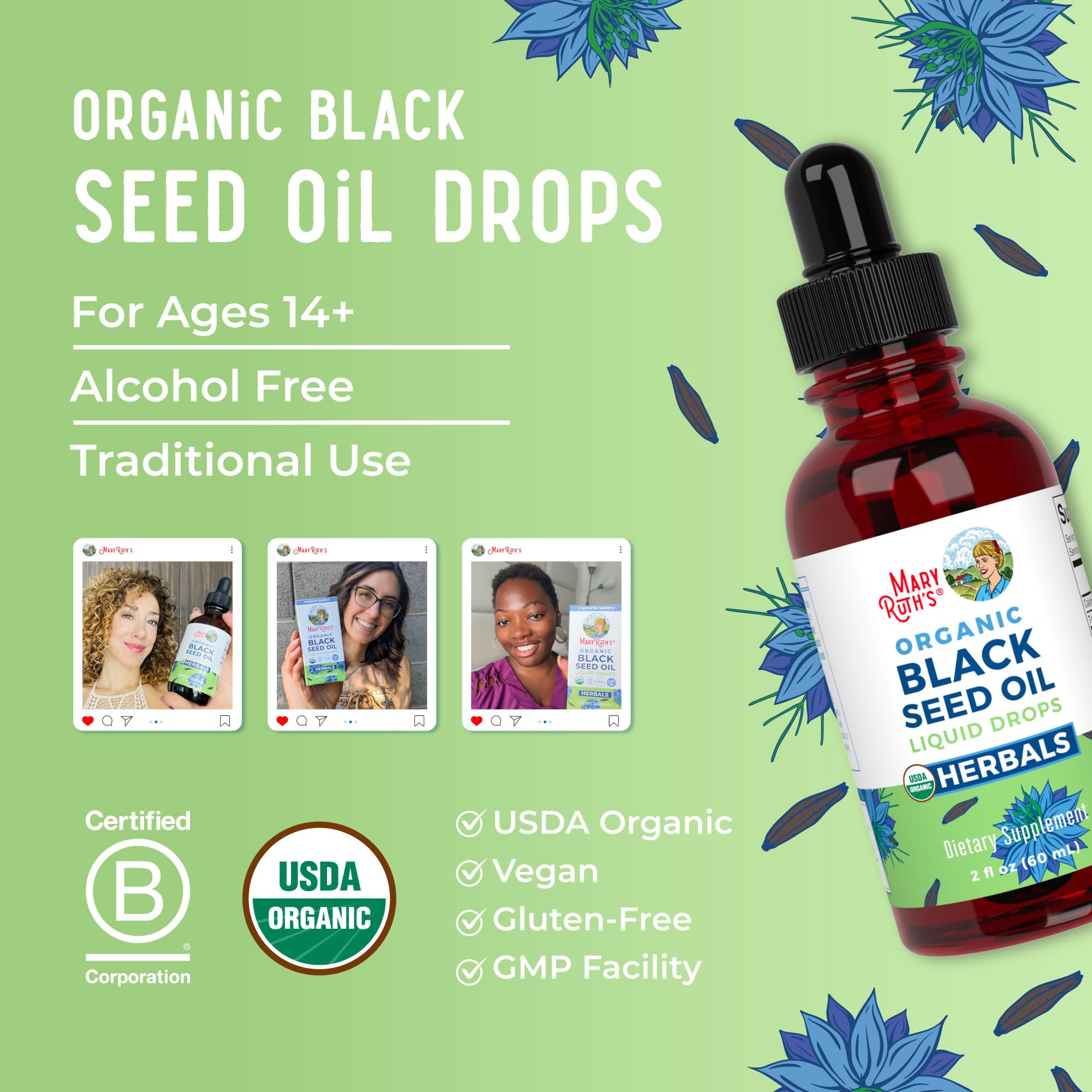 Vegan symbol complements dairy-free formulation.