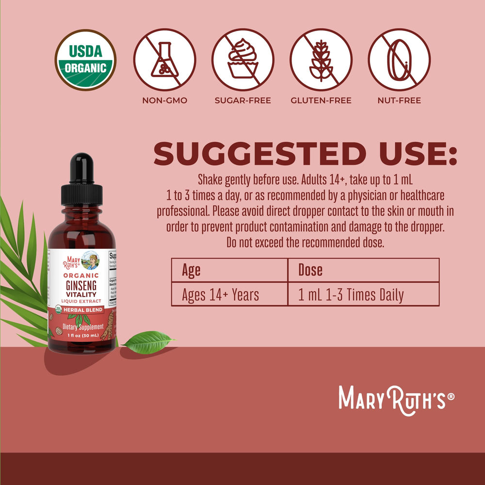 MARYRUTH'S Organics brain-function bottle label highlights memory support potential