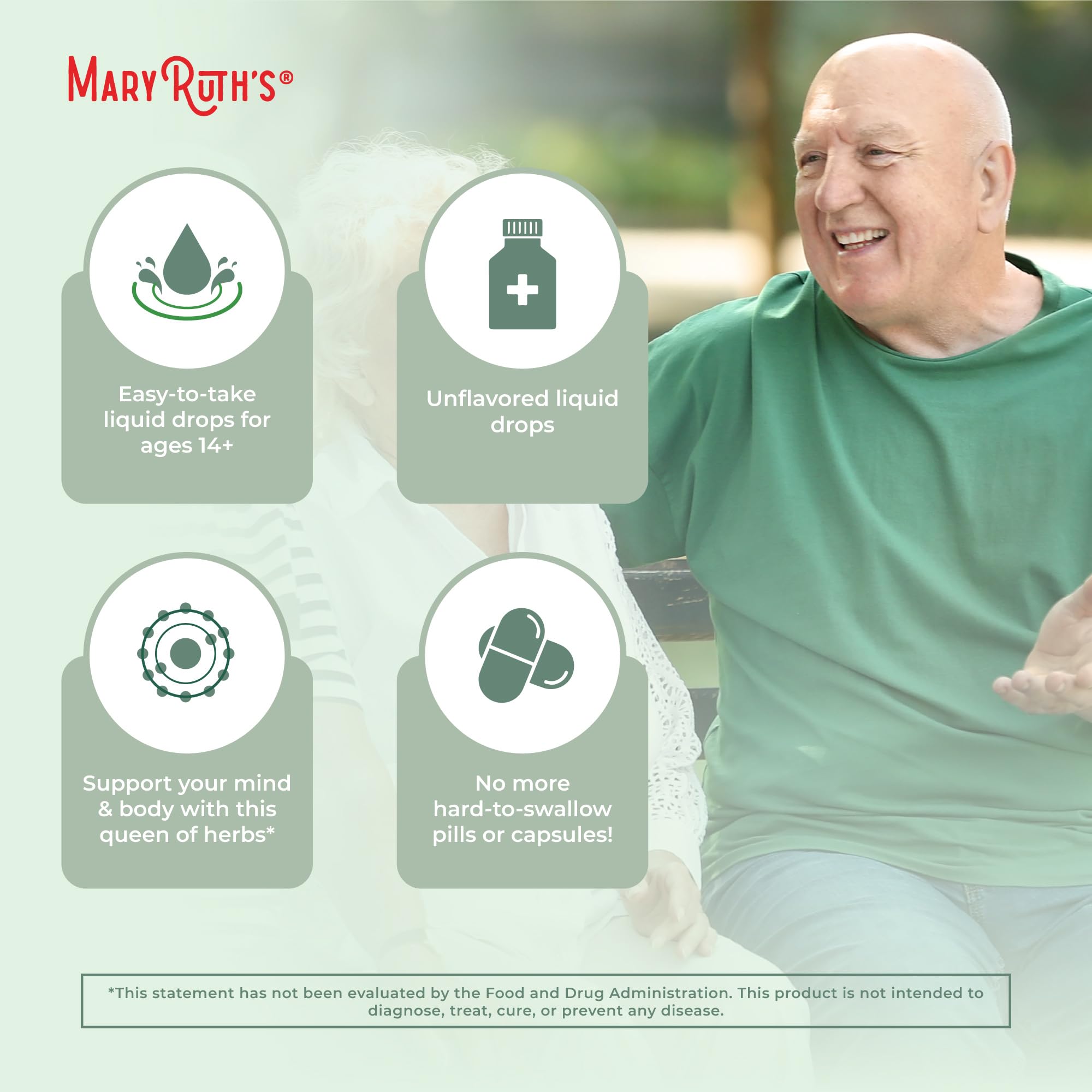 Drops added to beverages offering a subtle herbal flavor enhancement