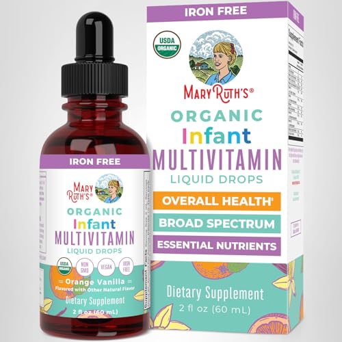 MARYRUTH'S Organics infant drops shown with nurturing usage context