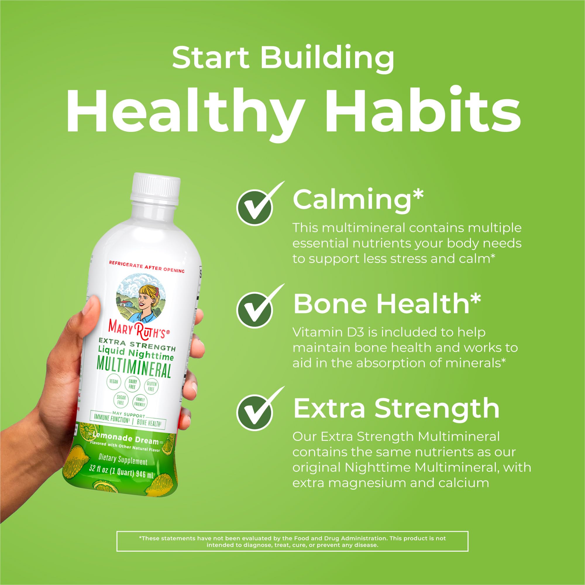 MaryRuth's Organics label detail with vegan, non-GMO nutrients.