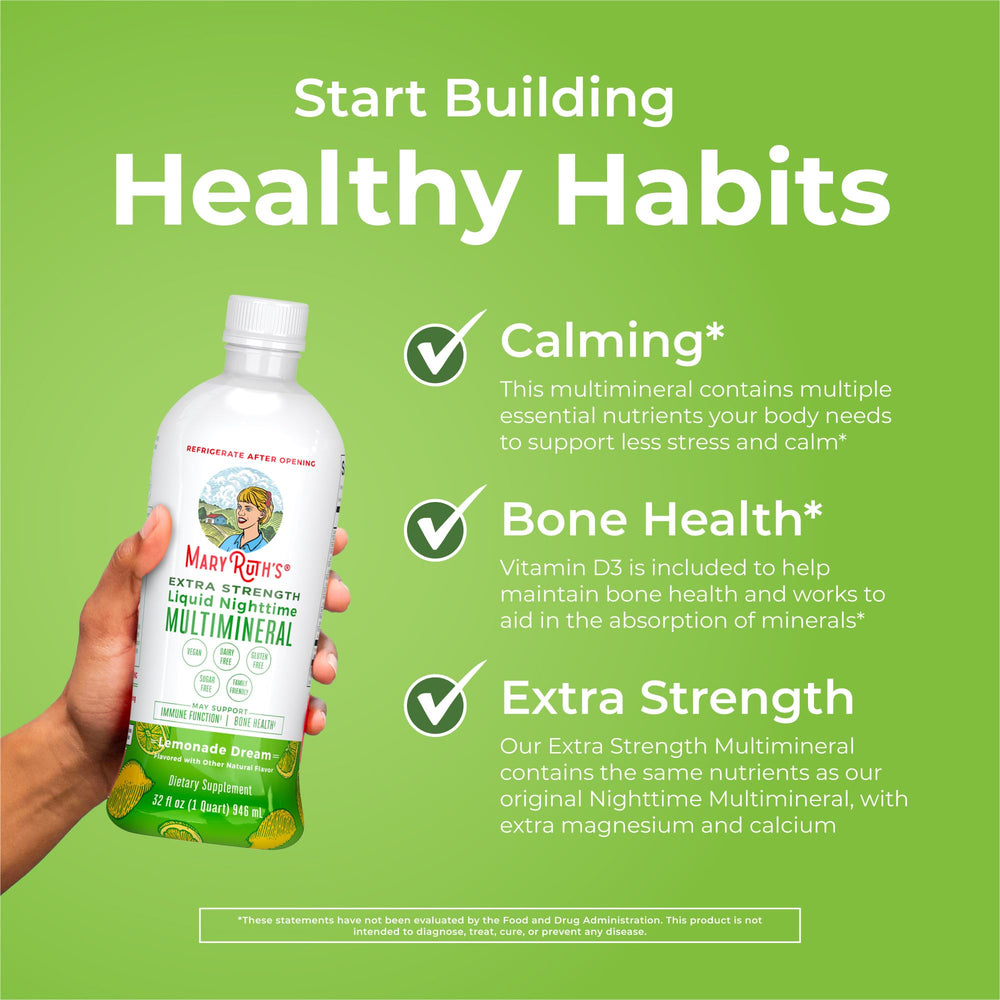 MaryRuth's Organics label detail with vegan, non-GMO nutrients.