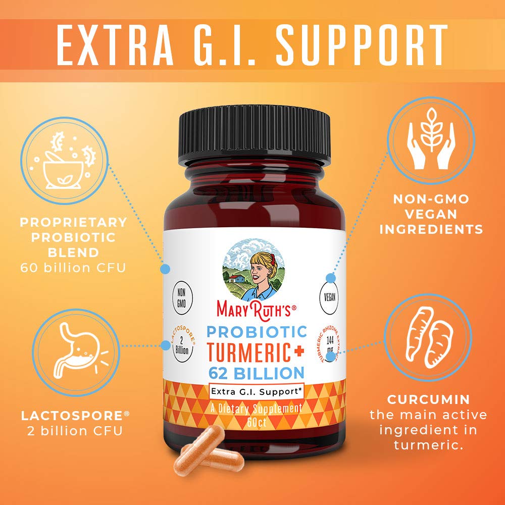 MaryRuth's Organics packaging highlights gentle digestive support.