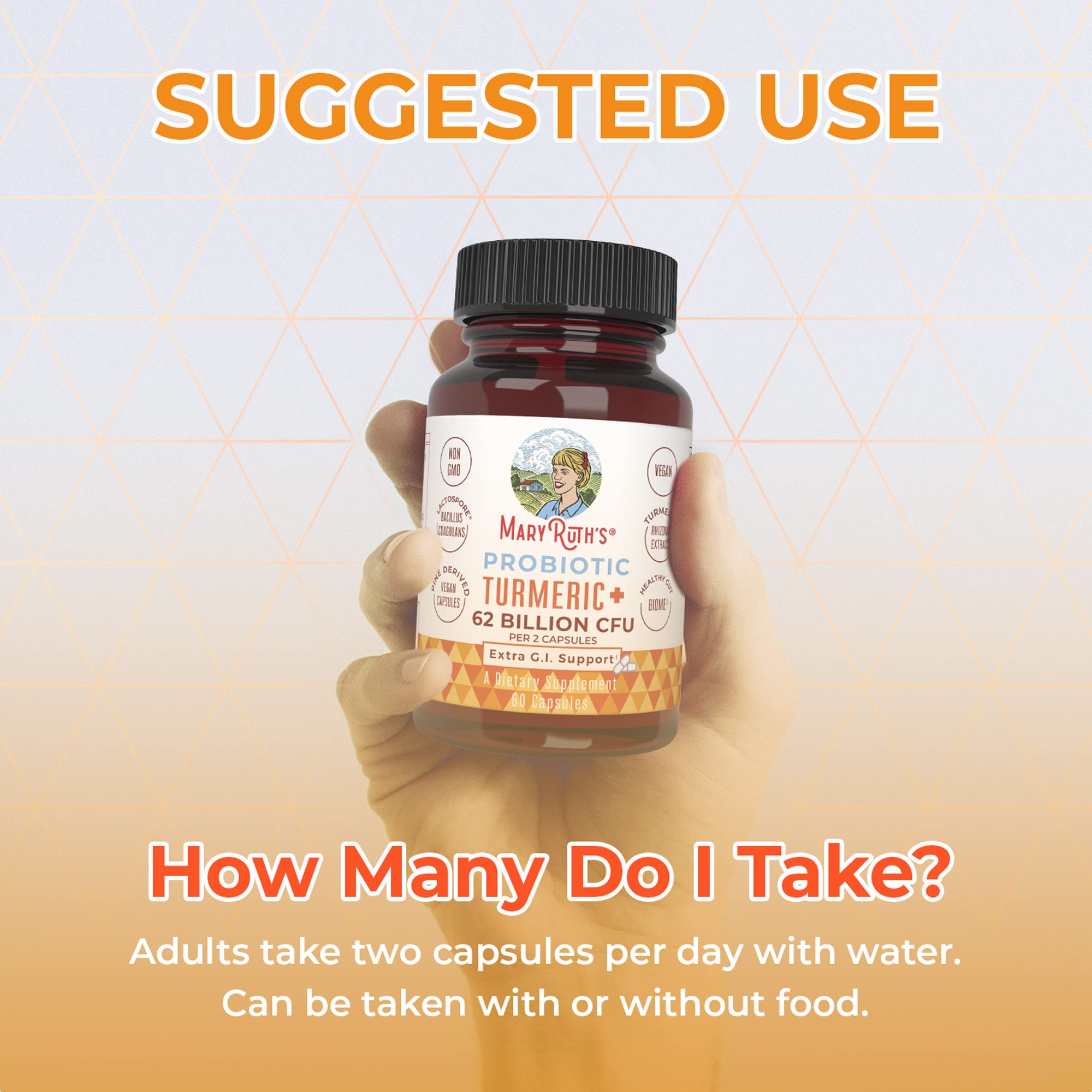 MaryRuth's Organics vegan symbol signaling plant-based digestion-friendly option.