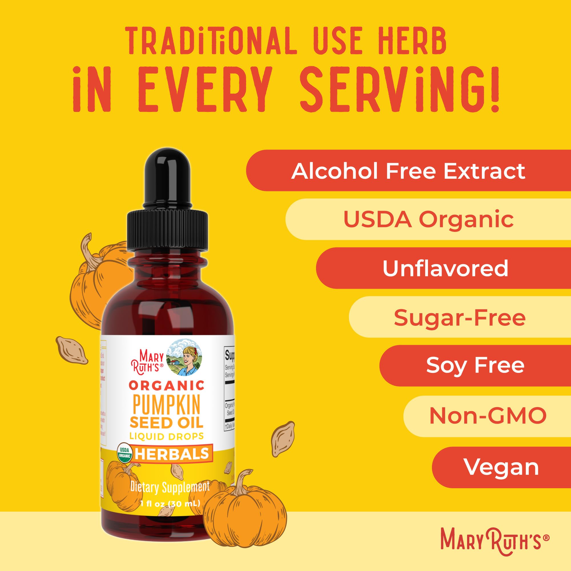 MaryRuth's Organics Pumpkin Seed Oil is USDA Organic and vegan for pure ingredients