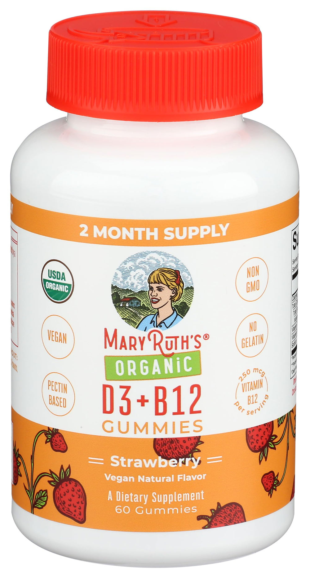 MaryRuth's vegan pectin based gummies emphasizing plant-based nutrition