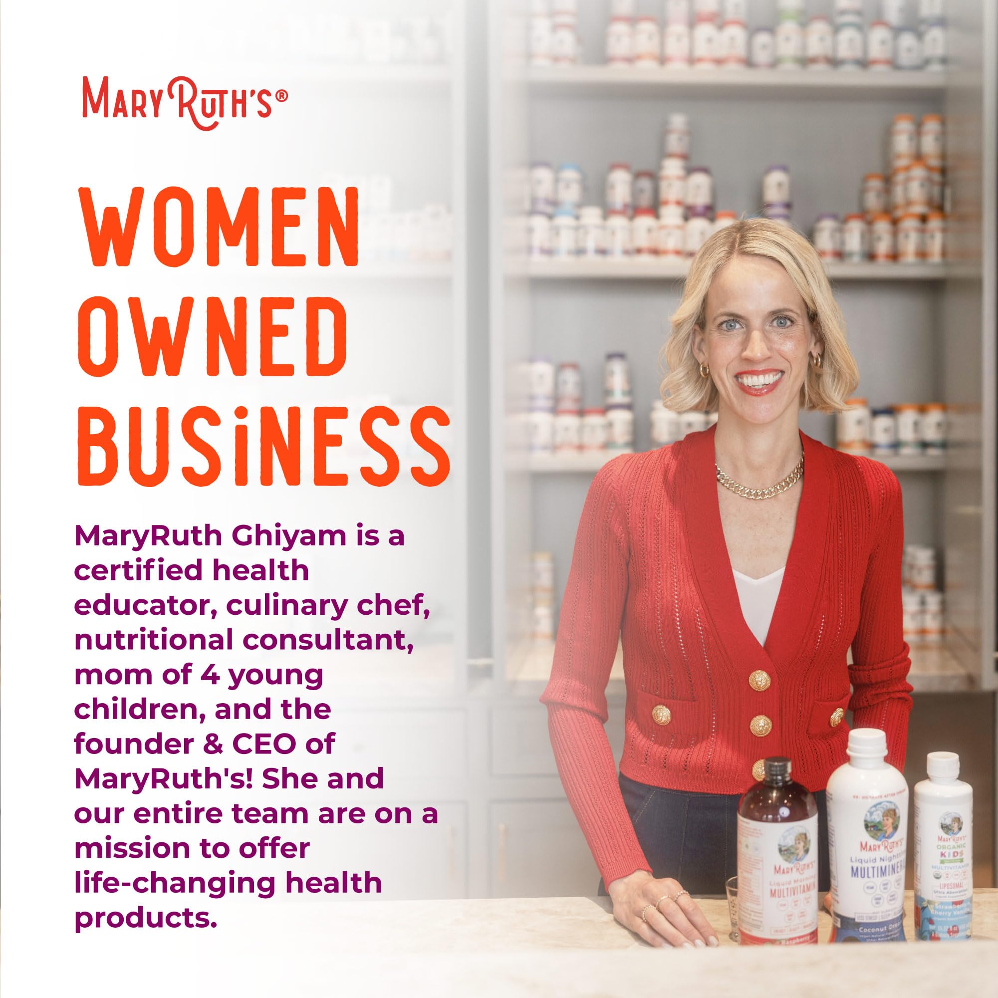 MaryRuth's Organics Vitamin A Drops vegan and non-GMO labeling