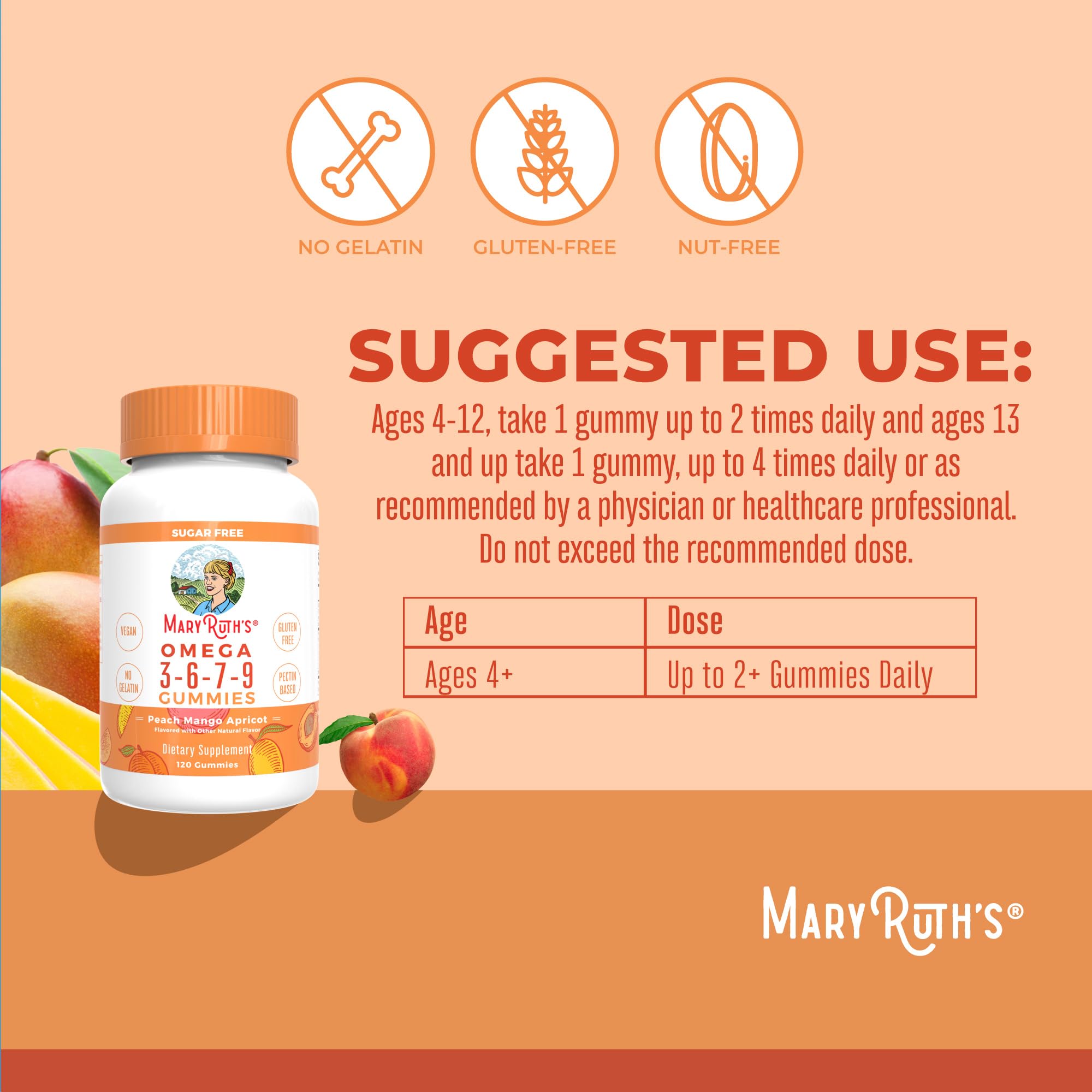 Gummies with peach mango apricot flavor highlighting enjoyable taste and variety.