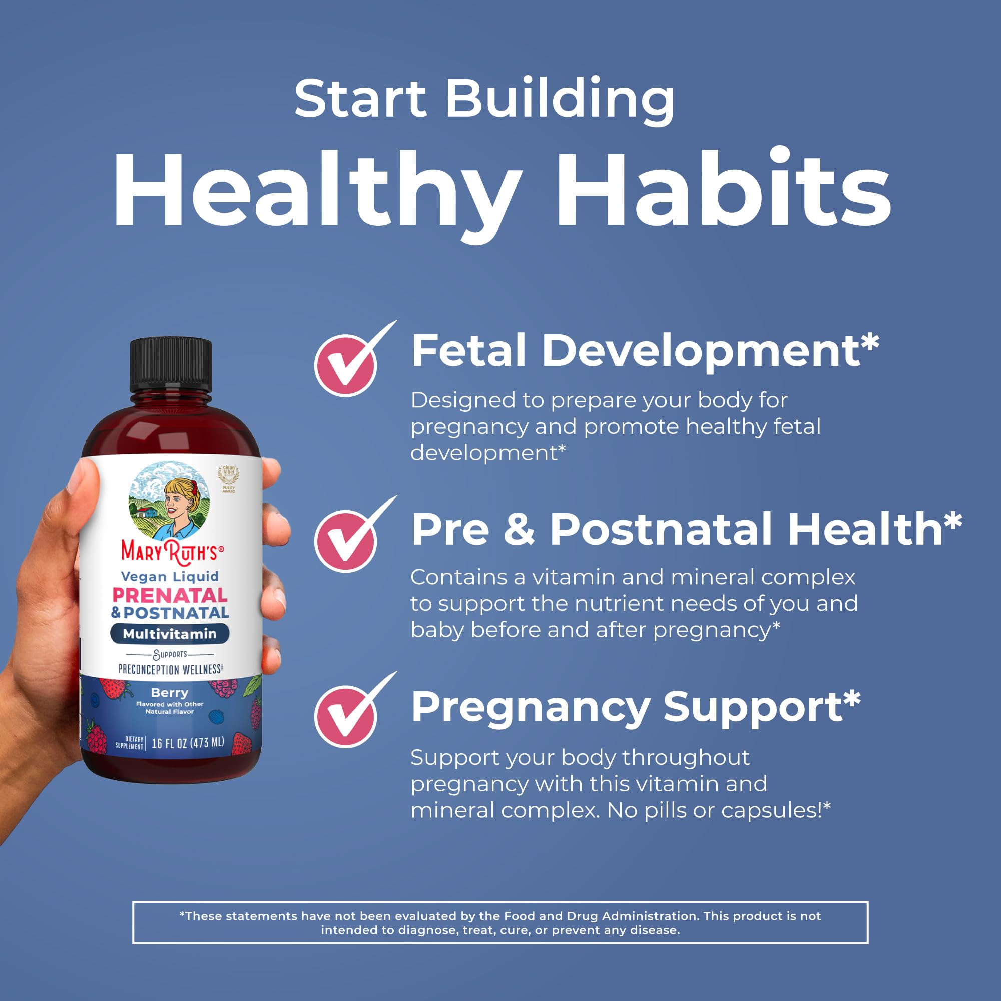 MARYRUTH'S use-scene shows prenatal and postnatal support in daily routine.
