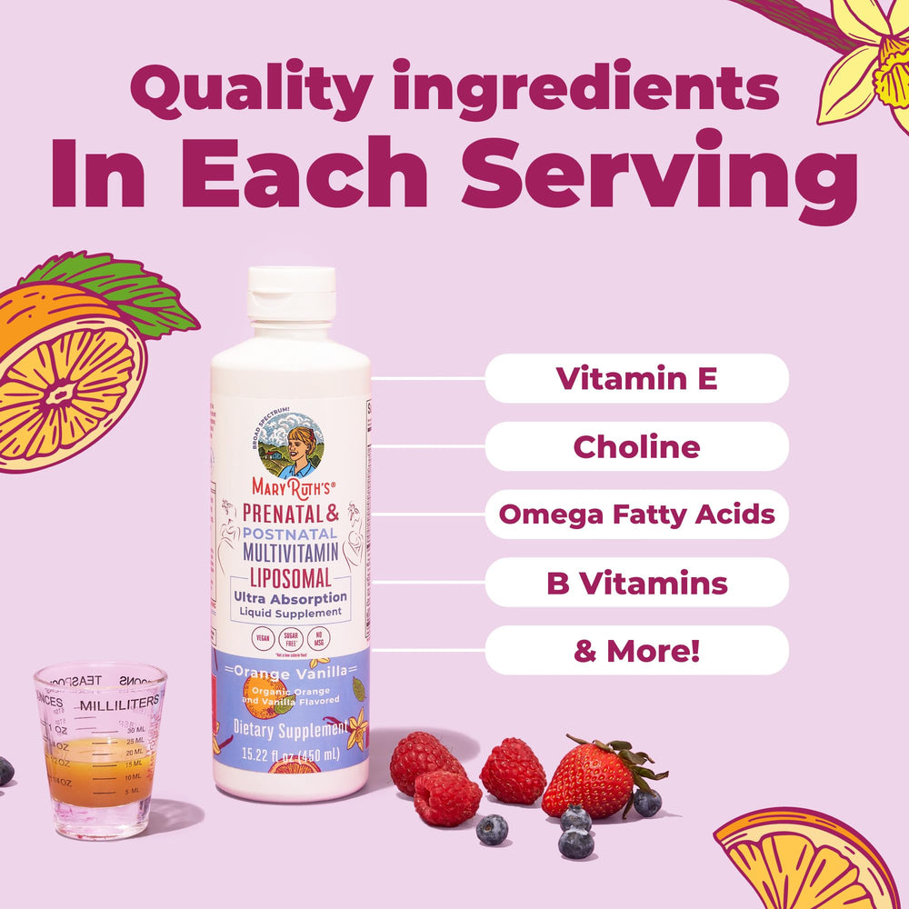 MaryRuth's Liposomal blended into a beverage for easy intake.