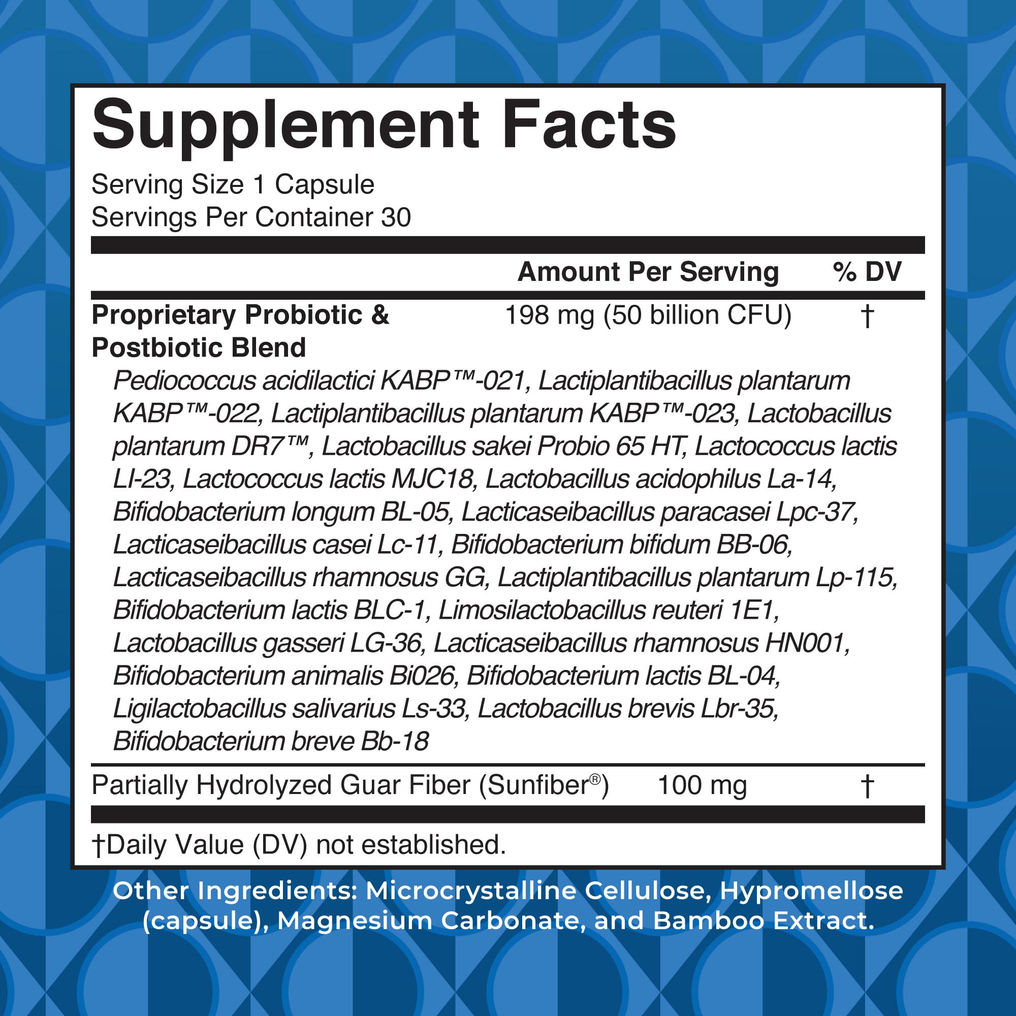 MARYRUTH'S Probiotics capsules arranged for easy daily dosing and digestive balance.