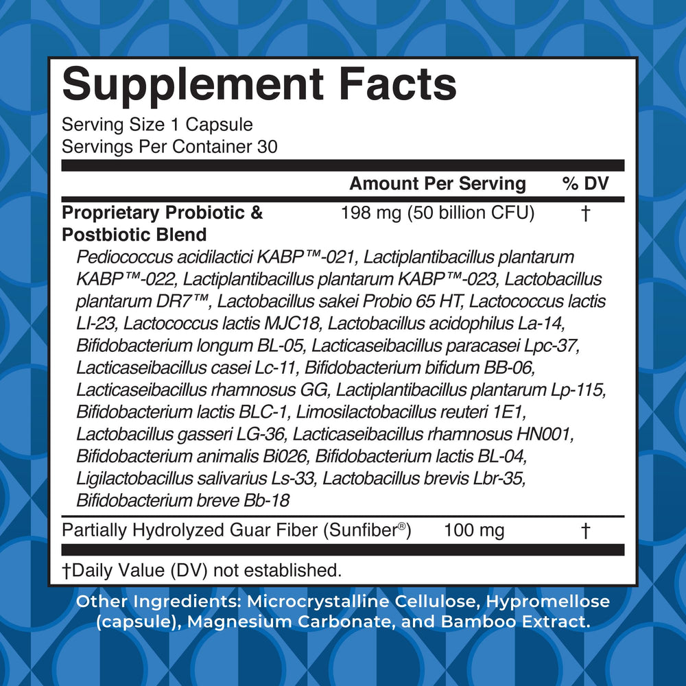 MARYRUTH'S Probiotics capsules arranged for easy daily dosing and digestive balance.
