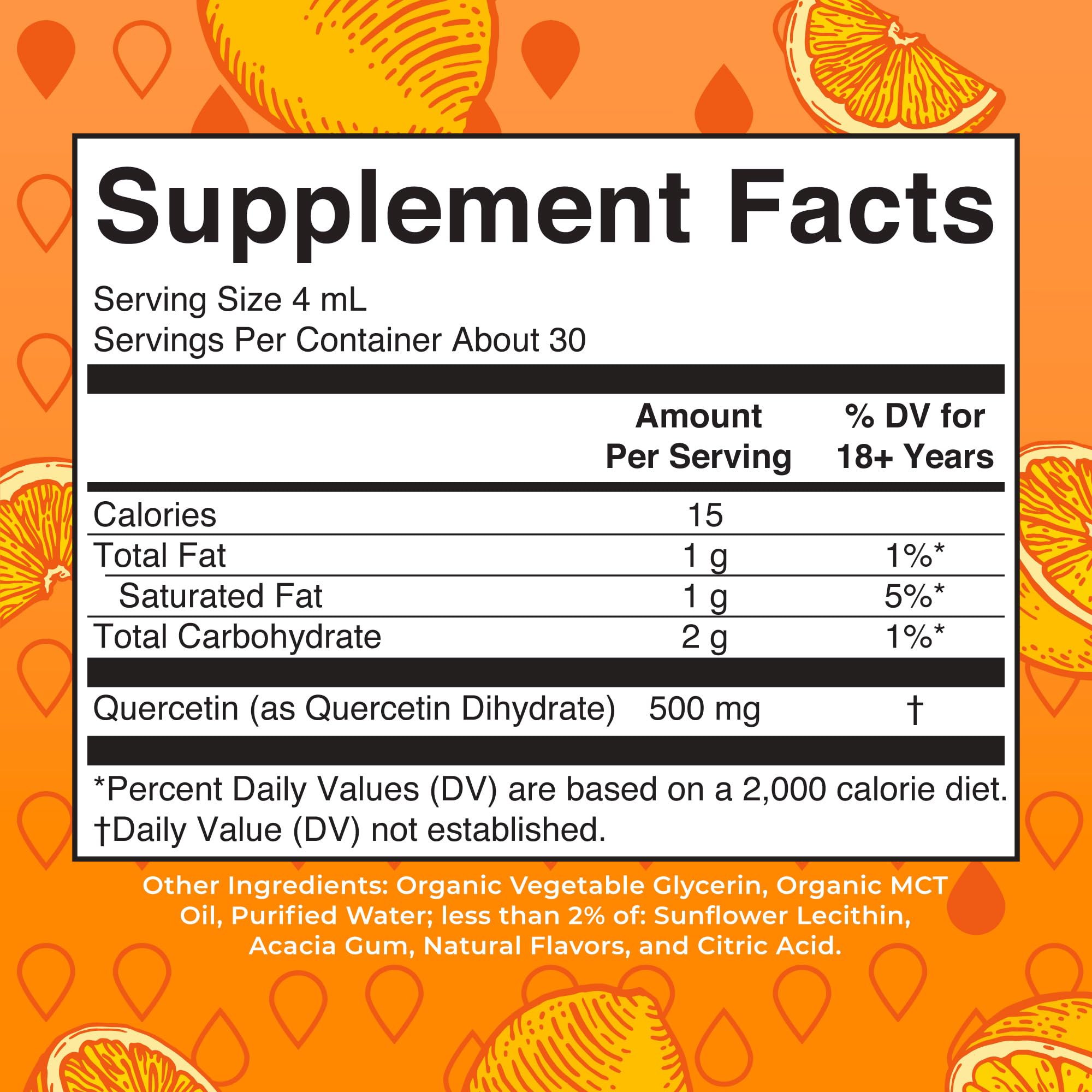 Close-up of dropper releasing drops for convenient dosing with MaryRuth's Quercetin Liquid Drops.